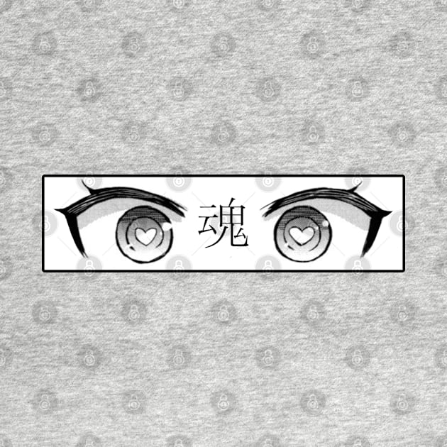 EYES BLACK AND WHITE SAD JAPANESE ANIME AESTHETIC by Poser_Boy